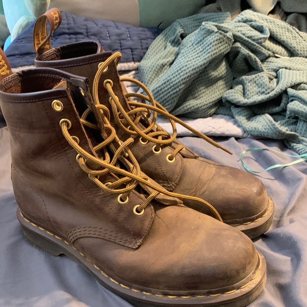 Dr. Martens Dark Brown Leather Boots
